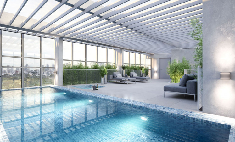 An artist’s impression of the pool deck at Alba penthouse. Photo courtesy of: Far East Organization.