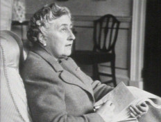 Author Agatha Christie is seen in this undated still image. 