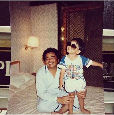 Grounded: Young Dipha is in the picture with his late father, church curate Johan Barus (photo left), and mother Susilawati Sembiring. His parents exposed Dipah to music from literally the day he was born.