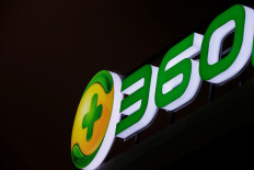 A sign of Qihoo 360 Technology Co Ltd is pictured at Internet Security Conference 2018 in Beijing, China, on September 4, 2018. 