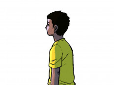 Illustration of R, a 10-year-old second grader schoolboy who was murdered while trying to rescue his mother from being raped in Birem Bayeun district, East Aceh, on Oct. 10.