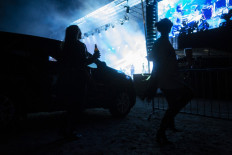 Attendees watch the The Disco Biscuits perform during the Montage Mountain rave on October 23, 2020 in Scranton, Pennsylvania. 