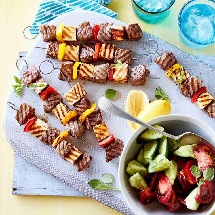 Simple, flavor-packed: Lamb shish kebab is quite simple to make: Put cubed lamb meat and sliced bell peppers on skewers, brush with oil, season with salt and pepper, and grill. Serve with salad or a yogurt-based sauce.