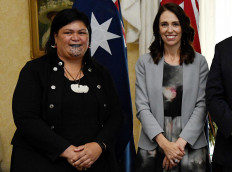  This file photo taken on Feb. 28, shows New Zealand's Prime Minister Jacinda Ardern (right) and New Zealand's then-Minister of Maori Development and Local Government (left) Nanaia Mahuta. Ardern named an 