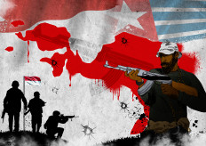 Police in Papua say 10 people killed in a gun fight between security officials and rebels.