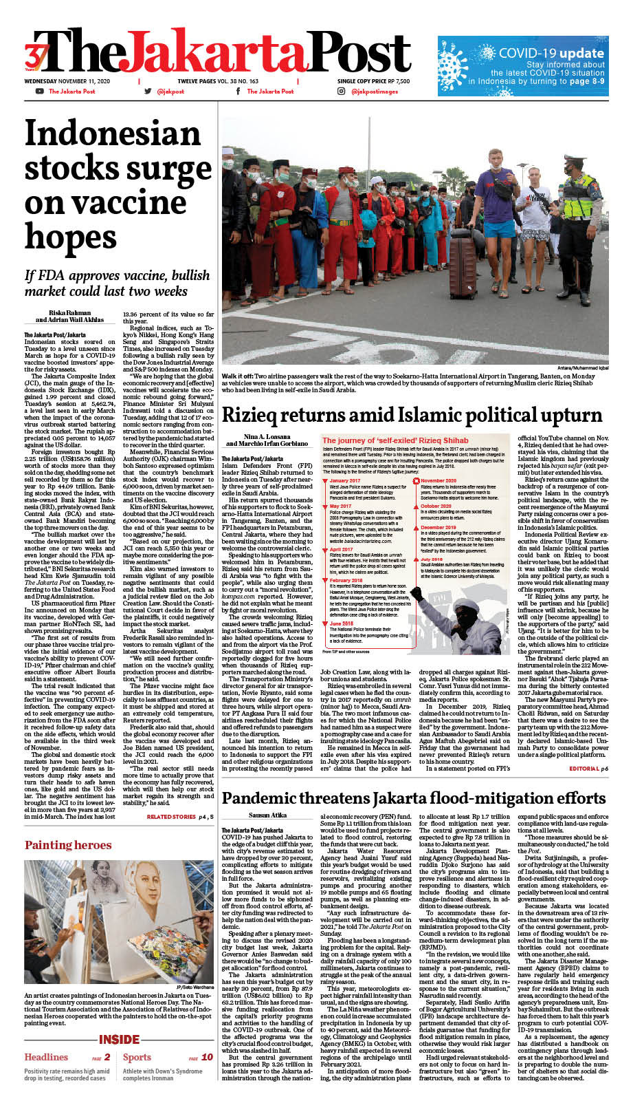 Frontpage - Wed, November 11, 2020 - The Jakarta Post