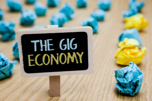 Illustration of gig economy.