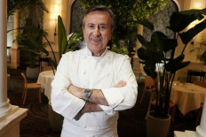 Chef Daniel Boulud of restaurant Daniel, poses for a portrait before service on the first day that restaurants were allowed to start indoor dining since the outbreak of the coronavirus disease (COVID-19) pandemic in the Manhattan Borough of New York City, New York, United States, on September 30, 2020. 