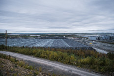 The first stage of the extraction process of the mined minerals is seen at the Terrafame extraction nickel and cobalt mine operation in Sotkamo, Finland, on September 23, 2020.