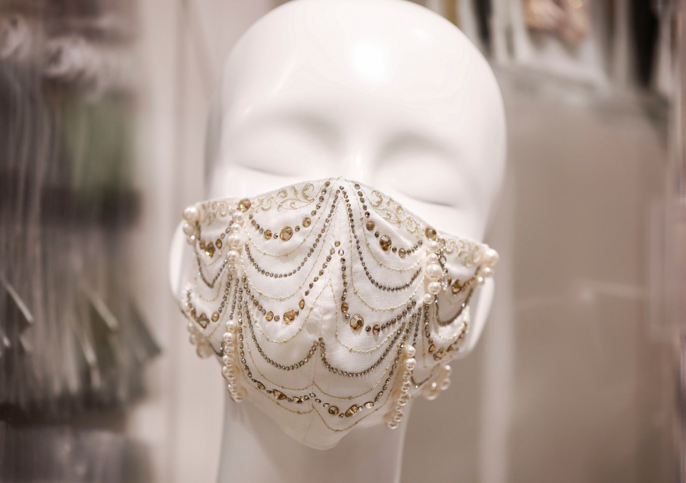 Coronavirus couture: Is the future a pearl-encrusted face mask