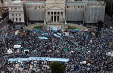 Thousands in Argentina march against new move to legalize abortion 