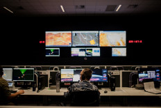 The Range Operations centre of the Royal Australian Air Force's (RAAF) Woomera Range Complex is seen in Woomera in South Australia on December 4, 2020, ahead of the Japan Aerospace Exploration Agency's (JAXA) Hayabusa 2 probe's expected sample drop to earth on December 6 after landing on and gathering material from an asteroid some 300 million kilometers from Earth.