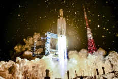 Russia's Angara-A5 rocket blasts off from the Plesetsk cosmodrome in northern Russia on December 14, 2020. 