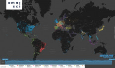 The OmniSci TweetMap visualizes the most recent 398M tweets in real-time. https://www.omnisci.com/demos/tweetmap