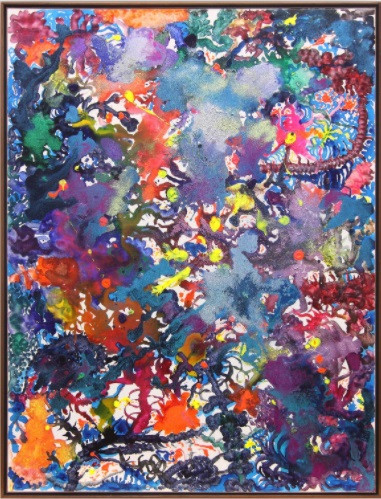 ‘Rare’ gem: Artist Entang Wiharso’s 'Floating Garden' (acrylic and glitter on linen) is one of 36 works from eight members of the Indonesian Association of Art Galleries (AGSI) that feature in the “Ray of Hope” virtual exhibition, which runs through Jan. 20, 2021.