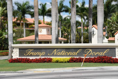 This file photo taken on April 3, 2018 shows a view of Trump National Doral in Miami, Florida. Donald Trump shot to prominence with a business empire that bears his name, but after four years of political tumult capped by his supporters' violent attack on the Capitol, the US president's brand stands tarnished, threatening his businesses, experts say.