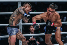 Paul Lumihi (right) tries to penetrate into his opponent's body during a recent ONE Championship bout. Paul has vowed to seek redemption at the upcoming ONE: UNBREAKABLE round in Singapore on Friday.