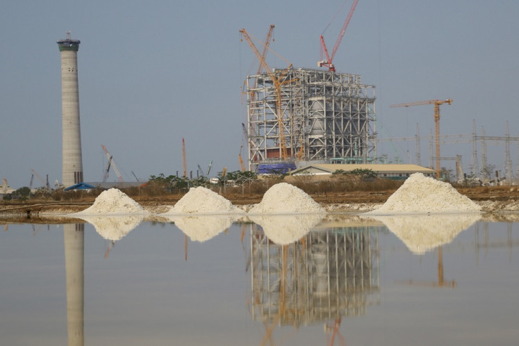 Coal addiction: The construction of the Cirebon Unit 2 coal-fired power plant in the West Java regency of Cirebon is pictured on Nov. 30, 2019. The plant is slated to begin operating in 2022.