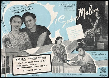 Untold story: The promotional poster for 'Sedap Malam' (Tuberose, 1951) by Indonesia’s first female director, Ratna Asmara, appears to give no clues as to its sensitive topic it explores through its protagonist, Patma, who becomes a comfort woman during the Japanese occupation of pre-independence Indonesia.
