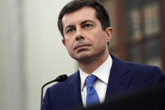 Pete Buttigieg, nominee for US Transportation Secretary, testifies at his confirmation hearing before the Senate Commerce, Science, and Transportation committee in Washington, DC, on January 21, 2021.