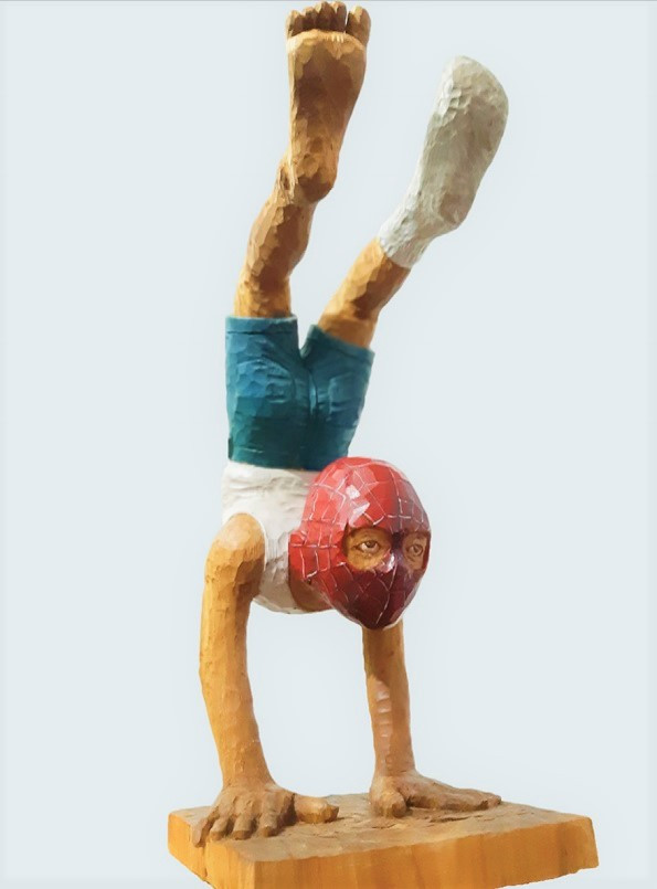 Abdi Setiawan’s 'Seimbang' (Balancing; acrylic on wood, 2020) 