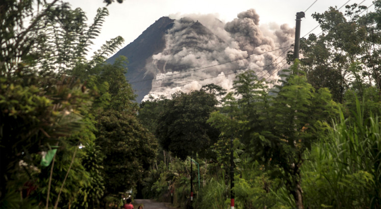 Mount Merapi erupts, spews clouds of ash