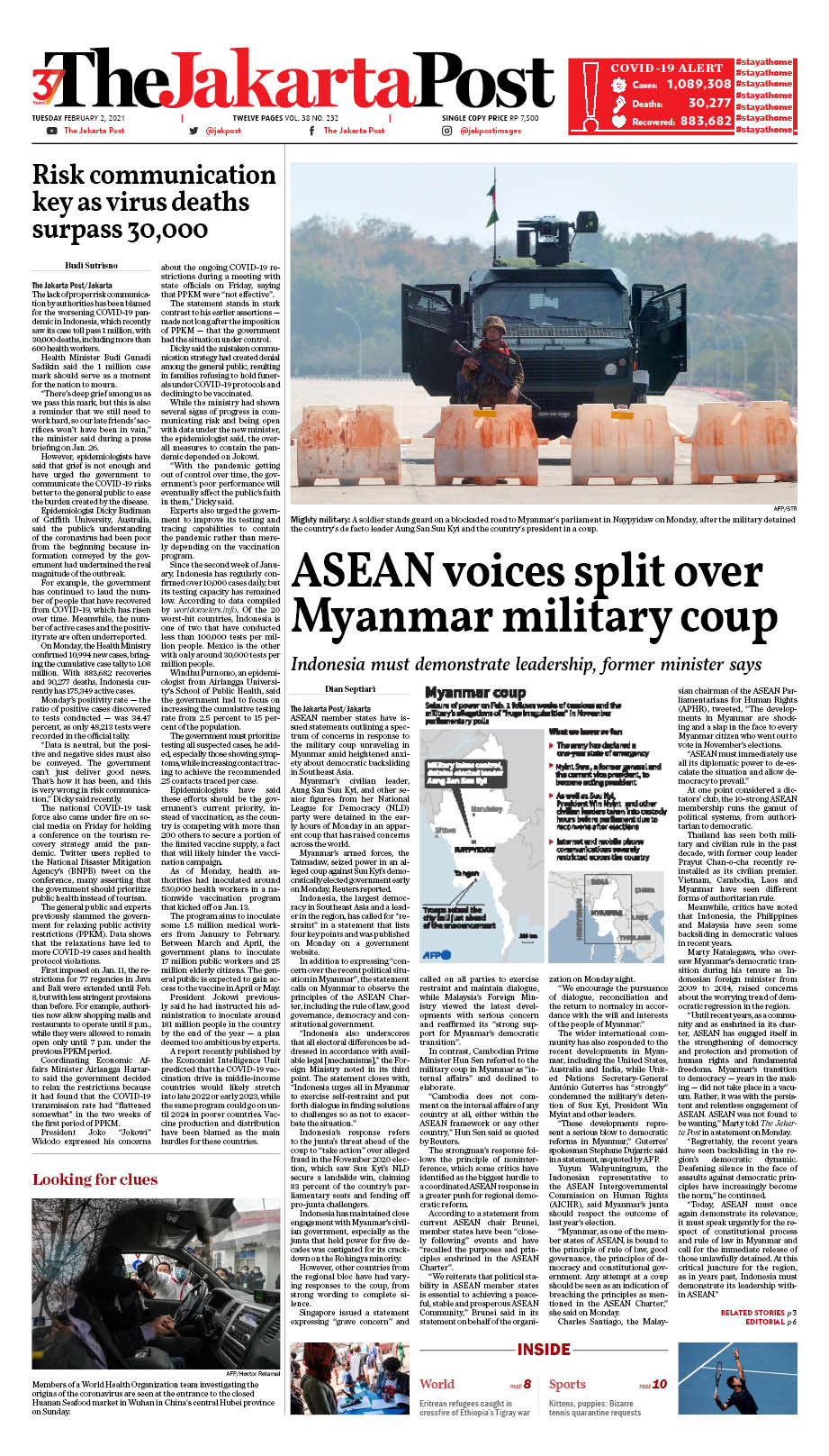 Frontpage - Tue, February 2 2021 - The Jakarta Post