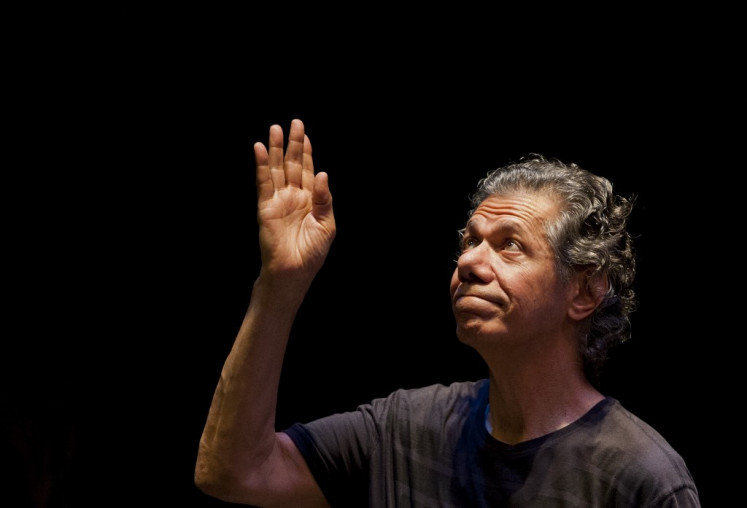 In this file photo taken on September 13, 2014 US musician Chick Corea greets the public during a concert in the 