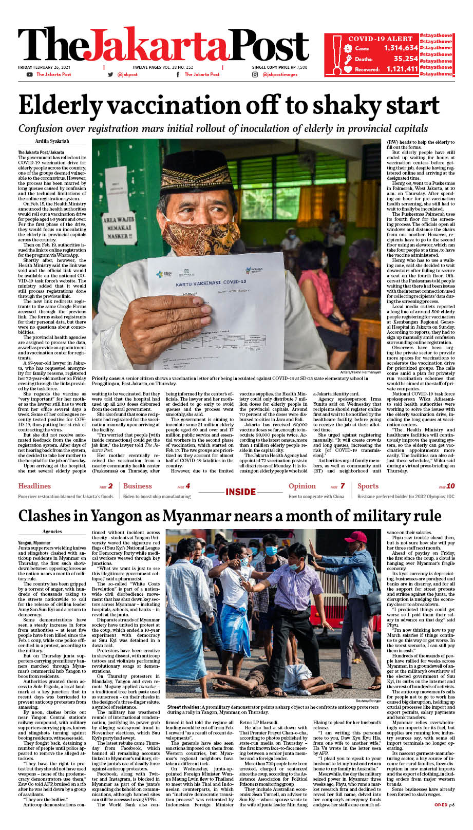 Frontpage - Fri, February 26 2021 - The Jakarta Post