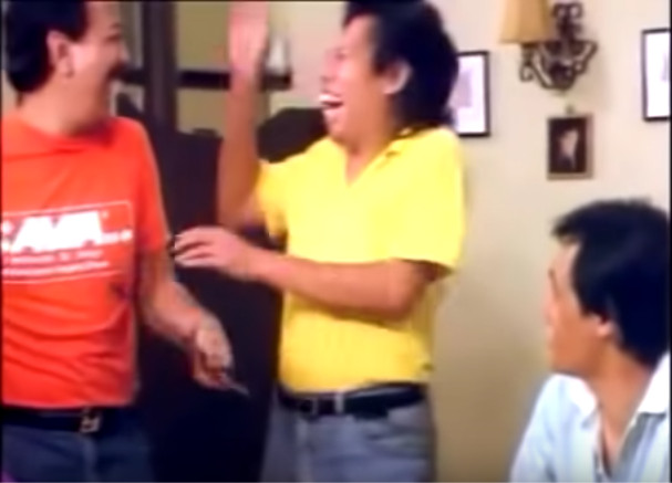 A still from 'Jodoh Boleh Diatur' (1988) shows a glimpse of the Warkop DKI trio's brand of slapstick comedy that disguised their sociopolitical commentary.