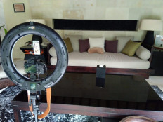 The simple home set up of a local OnlyFans content creator 