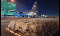 Military personnel unloaded boxes of Sinopharm vaccine donated by China from an Iraqi Air Force on March 2, 2021.