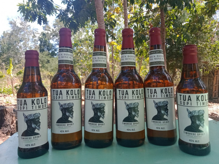 Tua Kolo Sopi Timor, traditional liquor made by Felix Nesi, a writer born into a distiller family in South Timor Tengah