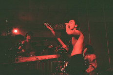 Taiwanese bighit Sunset Rollercoaster performs in Jakarta on Feb. 25, 2018.