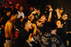 People dance at a show by Jogja Every Core held in February. It reportedly attracted more than 200 attendees.