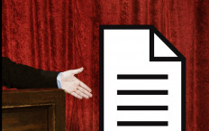 The artwork for the New York Times' piece 'Buy This Column on the Blockchain!' written by Kevin Roose.