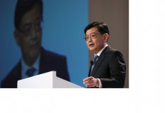 Singaporean Finance Minister Heng Swee Keat speaks at a UBS client conference in Singapore on Jan. 14, 2019.