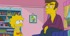 Lisa Simpson speaks with his new imaginary friend, who bears a resemblance to Morrissey. The character is voiced by Hollywood star Benedict Cumberbatch.