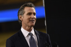 In this file photo taken on March 09, 2021 California Governor Gavin Newsom delivers the State of the State address at Dodger Stadium in Los Angeles, California. A Republican-backed petition to recall California's governor has achieved its goal of forcing a special election, which is set to be held later this year, officials said April 26, 2021. The vote on Democratic governor Gavin Newsom's tenure will be only the second ever held in California, after the 2003 election that brought Arnold Schwarzenegger to power -- and the fourth in the nation's history.