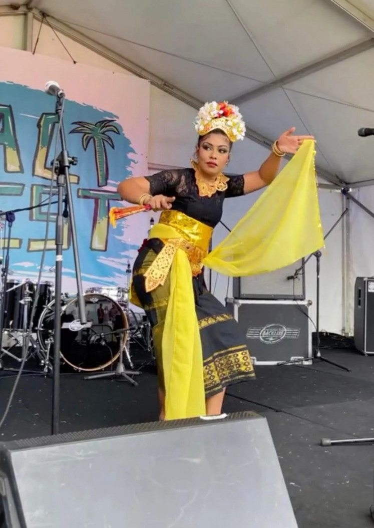 Solo performance: A dancer performs at BaliFest.