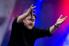 Tough work: Singer of British band 