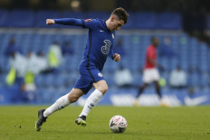 Chelsea's Scottish midfielder Billy Gilmour runs with the ball during the English FA Cup third round football match between Chelsea and Morecambe at Stamford Bridge in London on January 10, 2021.