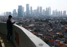 A view of the Jakarta skyline.
