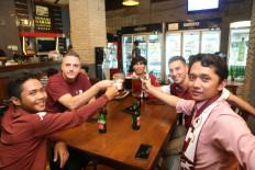 'Il Toro' brothers: Cofounder Ferri Ahrial (center, rear) and other members of the Indonesian Torino fan club meet up with their Singapore-based counterparts during a 2017 gathering in Bandung, West Java.