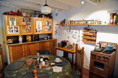 View inside British-Mexican artist Leonora Carrington's (1917-2011) house and studio in Mexico City.  The house where Carrington lived for six decades in Mexico City will open its doors to the public as museum to show some of her works and personal objects, it was announced on Monday.