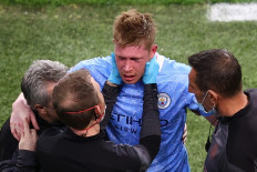 Man City's De Bruyne suffers fractures to nose, eye socket