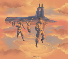 Paying tribute: Part two of Alvin Resky's “To the Horizon” illustration.
