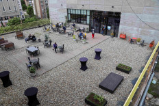 Entrepreneurs turn rusting Soviet plant into green urban space in western Ukraine