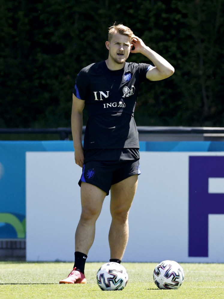 Matthijs de Ligt takes part in a training session of the Dutch national team at the KNVB Campus as part of the players' preparation for the European football championship 2020-2021, on June 7, 2021 in Zeist, The Netherlands.