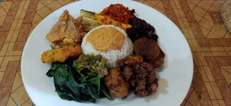 Vegan style: A different kind of Padang: Warung Padang Vegan's menu.